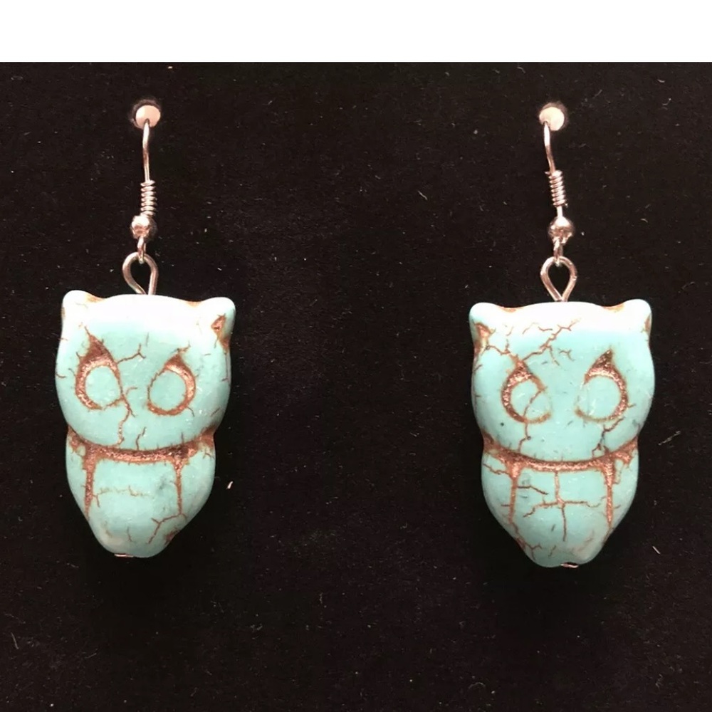 Peruvian genuine Turquoise owls - new Boutique